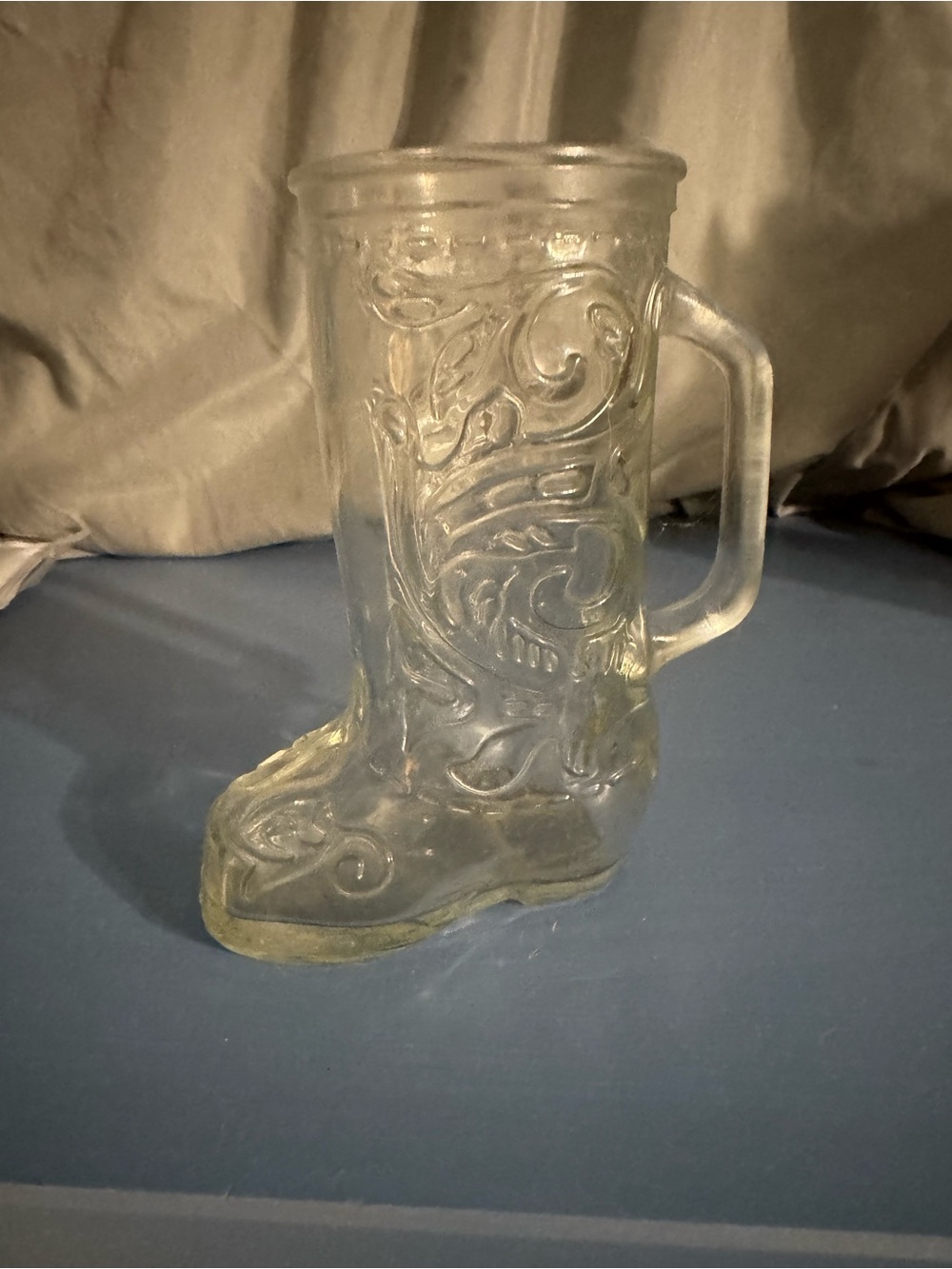 Clear Glass Boot Mug - Decorative Home Dining Cup